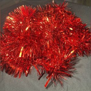 🎄❤️🎄 12’ Red Christmas Garland Tinsel EPC One Piece